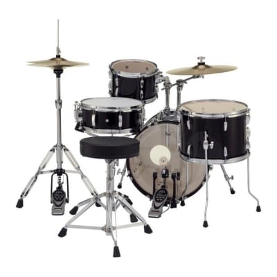 Pearl Roadshow 4pc Set w/Hardware & Cymbals Jet Black image 6