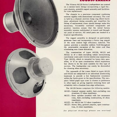 Vitavox AK 123 Early 60s image 6