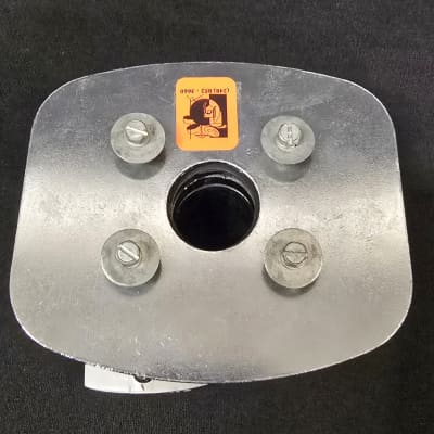 Ludwig Single tom post bass drum mounting base plate bracket 1990s 2000s - Chrome image 2