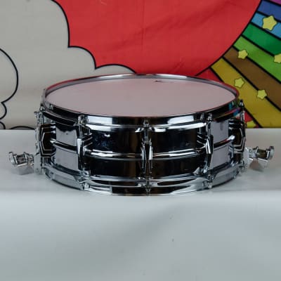 Used Early 60's Ludwig 14 x 5" Super Sensitive Chrome over Brass Snare Drum, as is image 5