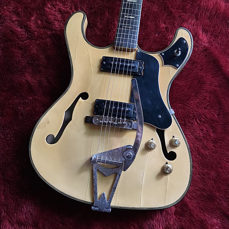 c.1967- Honey SEV-26V MIJ Vintage Hollow Body Guitar “Olympic White”