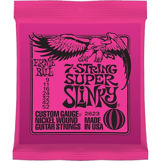 Ernie Ball 2623 7-String Super Slinky Electric Guitar Strings, .009 - .052 image 1