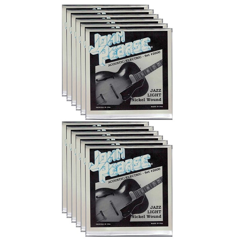 John Pearse Electric Strings Pure Nickel Jazz Light 1150 (12 Reverb
