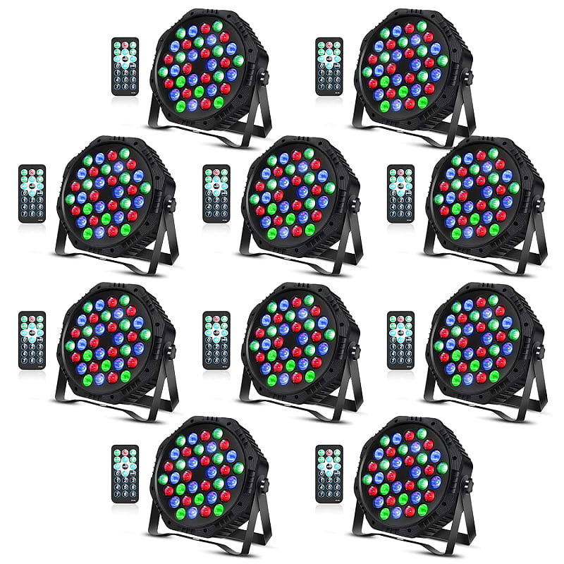 36 Led Par Lights, Rgb Par Can Light Stage Lights, 10 Modes Reverb