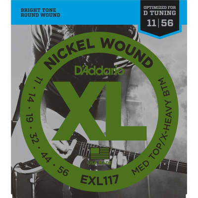 D'Addario EXL117 Nickel Wound Electric Guitar Strings (11-56) image 1