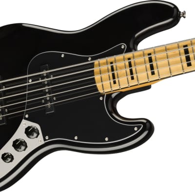 Squier Classic Vibe '70s Jazz Bass V 5-String Bass, Maple Fingerboard, Black image 4
