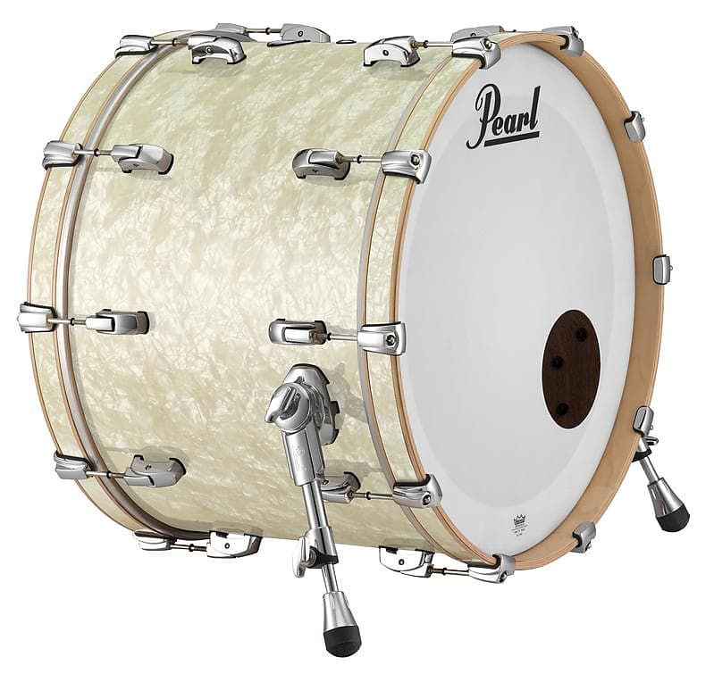 Pearl Music City Custom 20"x16" Reference Series Bass Drum w/o BB3 Mount NICOTINE WHITE MARINE PEARL RF2016BX/C405 image 1