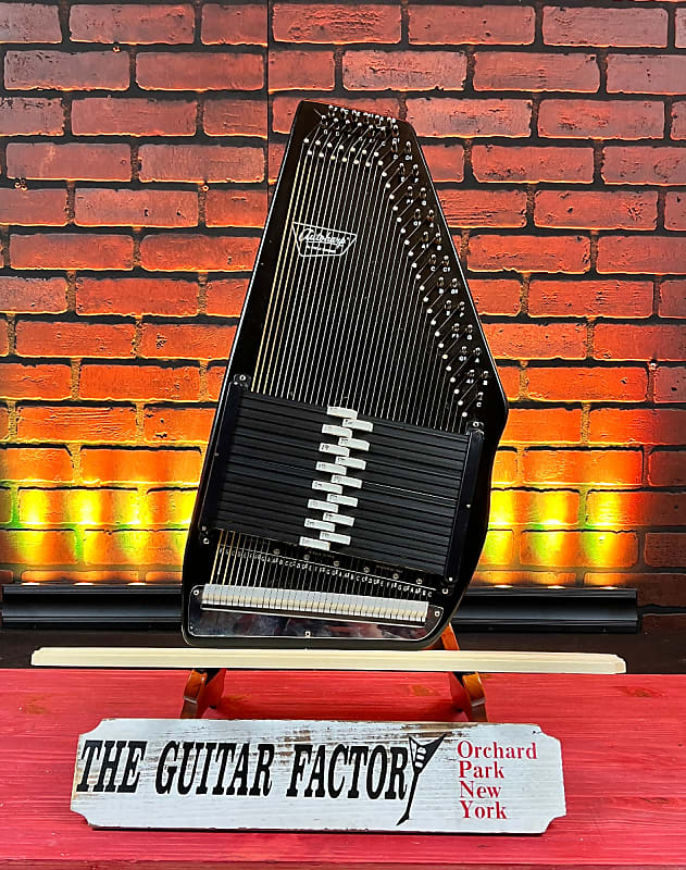 Vintage Autoharp by Oscar Schmidt Black 15 Chord 36 String Reverb