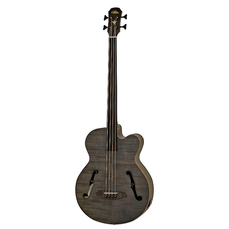 Aria FEB-F2/FL Full Scale Fretless Acoustic Electric Bass Stained Black w/  Gig Bag | Reverb Greece