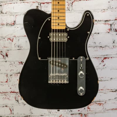 Fender 1997 California Fat Telecaster Electric Guitar, Black w/ Rio Grande Humbuckerx6662 (USED)