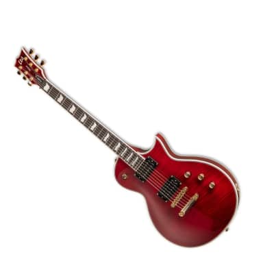 ESP LTD EC-1000T CTM 6-String Right-Handed Electric Guitar with Full-Thickness Mahogany Body (See-Thru Black Cherry) image 6
