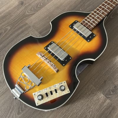 c.1967 Teisco FB-2 Violin Bass Scroll Head MIJ Vintage Bass Hollow