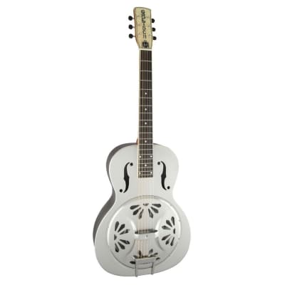 Gretsch G9221 Bobtail Steel Round-Neck and Body Resonator Guitar, Fishman Pickup (Weathered "Pump House Roof") image 3