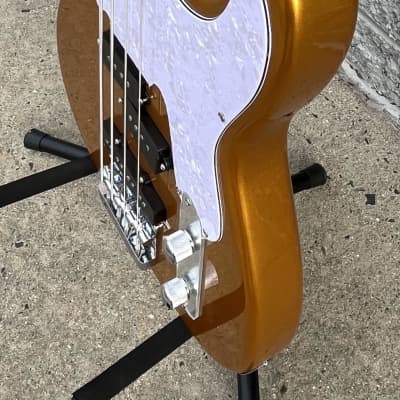 GAMMA Custom Bass Guitar T23-02, 4-String Delta Star Model, Lava Gold image 5