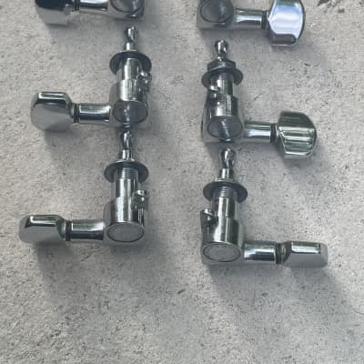 Vintage 1970s Schaller chrome M6 Tuners 3 a side for Gibson Fender Yamaha etc image 2