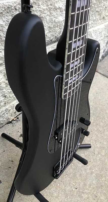 GAMMA Custom Bass Guitar P521-02, 5-String Alpha Model, Matte Black image 1