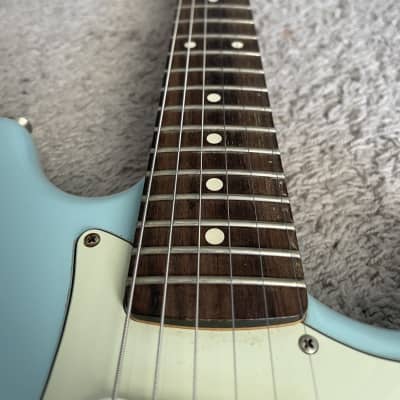 Fender Offset Series Duo Sonic HS 2017 MIM Daphne Blue Rosewood Fretboard Guitar image 7