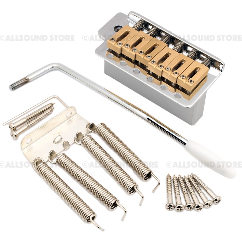 BRASS SADDLES & STEEL BLOCK Tremolo Bridge for MIM/Import Reverb