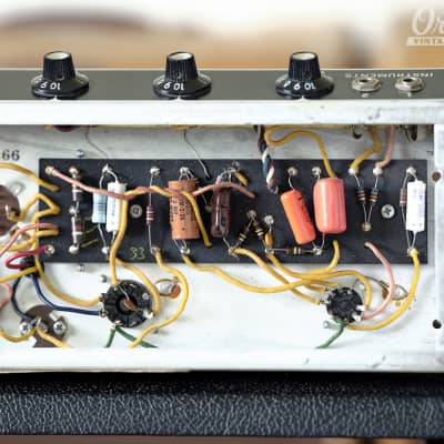 Serviced 1966 Fender Champ Amplifier with circuit diagram image 25