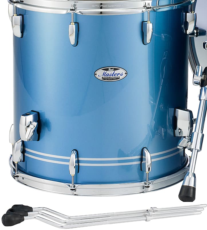 Pearl Masters Maple Complete 14x14" Chrome Contrail Floor Tom Drum w/Legs | NEW Authorized Dealer image 1