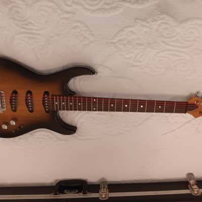Mark II Strat-Style Electric Guitar (Model M2 15DOS/BS) 2000's Darkburst with Johnson Hardshell Case image 2