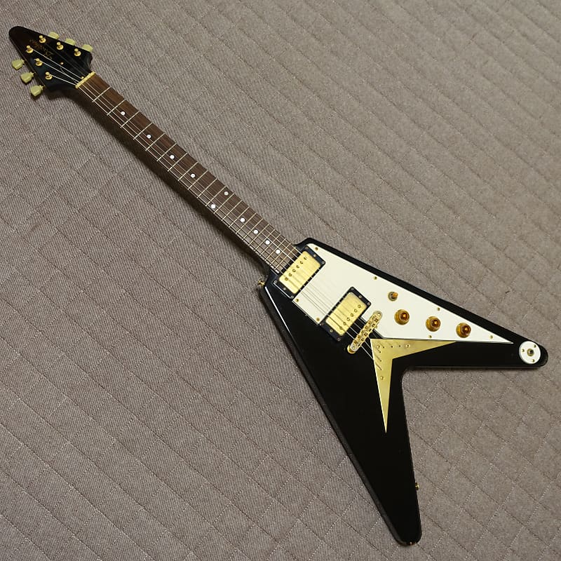 【Final Price】 Bacchus BFV-58V Ebony 90s Made in Japan Vintage Flying V Type  Deviser