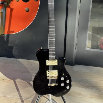 Renaissance SPG Lucite Guitar 1980 - a very rare Black Lucite example w/2 hang tags that's quite minty. image 2