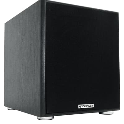 Rockville Rock Shaker 10" Inch Black 600w Powered Home Theater Subwoofer Sub image 1