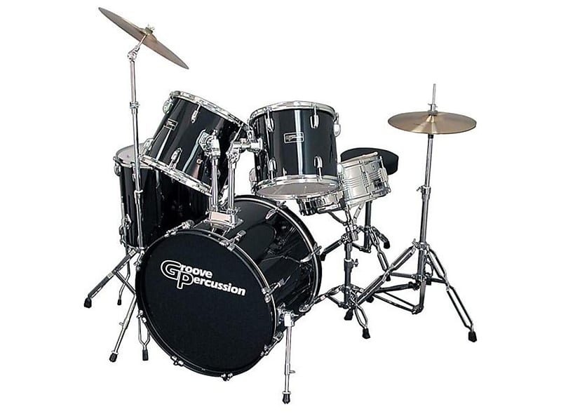 Groove Percussion 5Piece Drum Set with Hardware and Cymbals Reverb