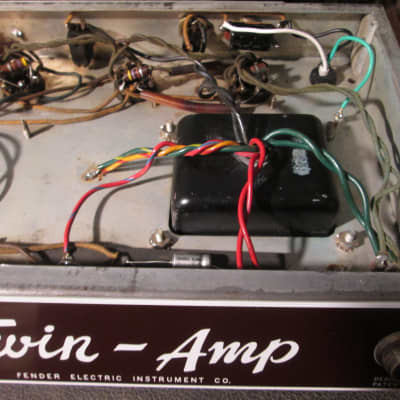 Fender The Twin Brownface 1961 Blonde Best Tremolo(Vibrato) ever. Vintage original tweed op. transformer. JBL's. New cab and hardware. Tilt back legs, brown footswitch Black cover. image 20