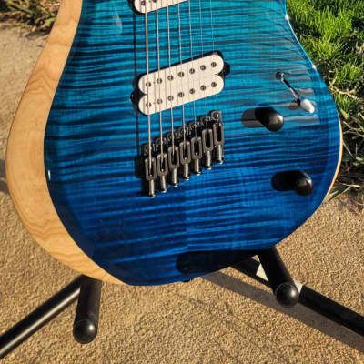 Kiesel A2 2023 - 5A Flamed Maple Top w/ Teal to Blue Fade for sale