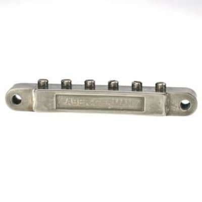 Faber ABRH ABR-1 Bridge (fits Inch studs) - nickel with natural brass saddles image 6