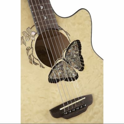 Luna Fauna Butterfly Acoustic-Electric Guitar Natural image 5