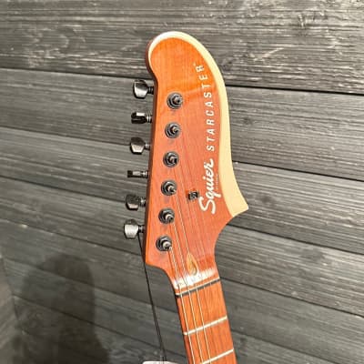 Fender Squier Contemporary Active Starcaster Semi Hollow Body Electric Guitar - Shoreline Gold image 10