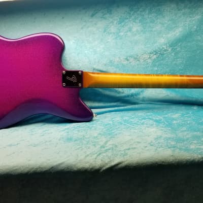 Retro Jazzmaster w Custom Body + Wide Range Humbuckers, 2017/21 - Purpleburst Metal Flake (Video) image 4
