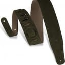 Levy's 2 1/2" wide green suede guitar strap.