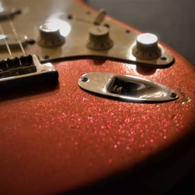American Fender Stratocaster Relic Custom Pink Magenta Sparkle Colorshift! image 17