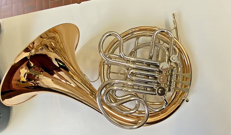 Used Conn 8DR Double French Horn, Nickel-Silver Valve Cluster, Red-Brass  Bell; with Case, Mouthpiece