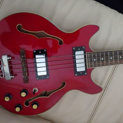 Yamato Semi-acoustic bass 1970-1990 - Red for sale