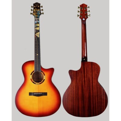 Tiger-Rogen – Mountain Road – OMC-VS (Vintage Sunset)  [Solid Top] Acoustic Guitar for sale