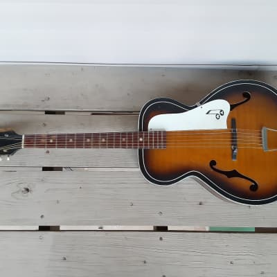 Vintage 1960's Truetone Archtop Acoustic Guitar! Recent Neck Set, Silvertone, Harmony! image 2