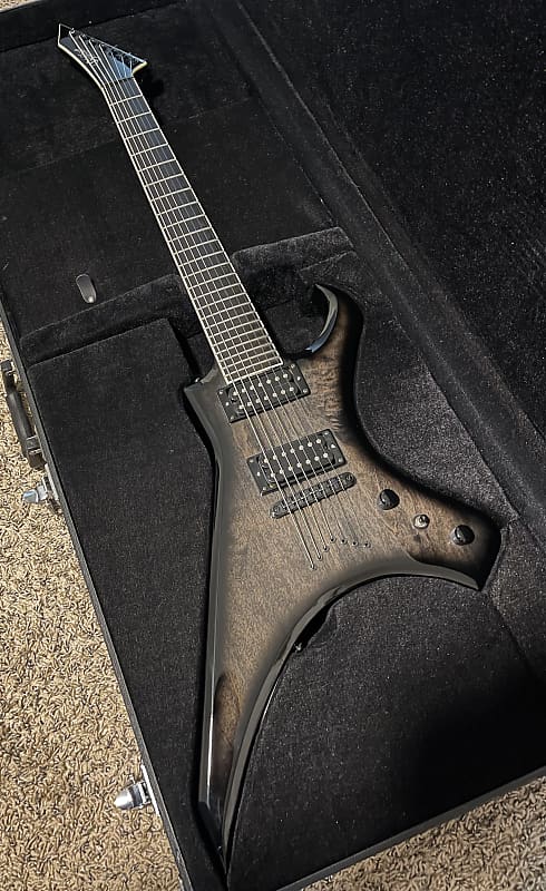 Blakhart Guitars Kronos 7 String 2013 2014 See Thru Black Reverb 6478