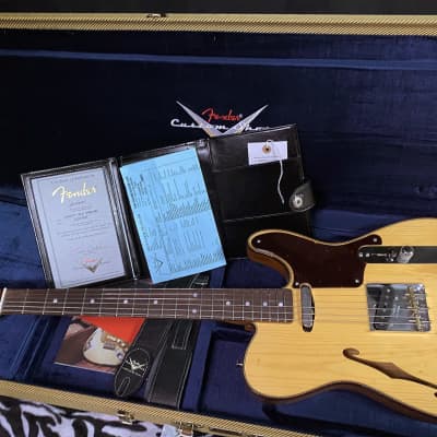 OPEN BOX 2023 Fender Artisan Knotty Pine Telecaster Tele Thinline Custom Shop - Aged Natural - Authorized Dealer - 5.7lbs - In-Stock! G01357 - SAVE! image 14