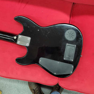 Synsonics Terminator 3/4 size Electric Guitar with built-in Speaker 1980s - Black image 11