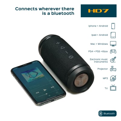 TREBLAB HD7 - Mini Portable Bluetooth Speaker Wireless - TWS Dual Pairing, w/Mic w/Bike Mount Hole image 2