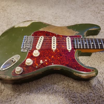 Franchin Stratocaster Olive Green Nitro Relic image 6