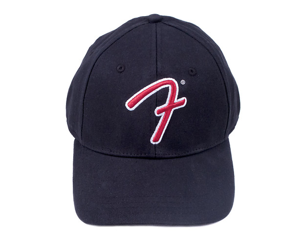 2025公式店舗 Fender Big F-logo Stretch Cap, Black - Small/Medium | Reverb 帽子