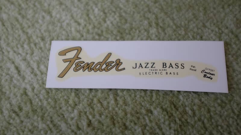 Fender JAZZ BASS silkscreen decal 1961 NOS image 1