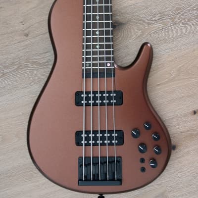 STR Guitars - Sierra SC5-MAHO - 5 String Active Bass - Custom Model With Mahogany Body - Fire Brick image 3