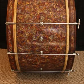 Ludwig & Ludwig Peacock Pearl Drum Outfit - Vintage 5" x 14" Snare & 28" Bass Drums image 11